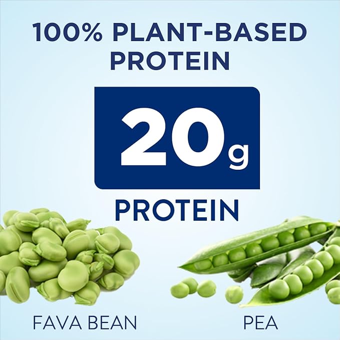 Ensure 100% Plant-Based Vegan Protein Nutrition Shakes with 20g Fava Bean and Pea Protein Vanilla &amp Ensure Liquid Clear Nutrition Drink 0g fat 8g of protein Blueberry Pomegranate 10 Fl Oz