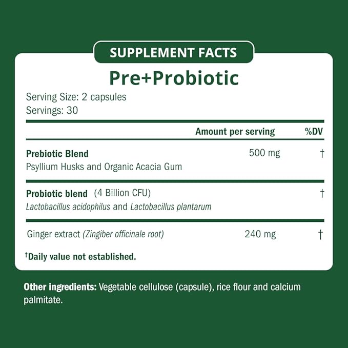 Semaine Super Powered Prebiotic + Probiotic for Women Effective 3-in-1 Multi-Action Formula to Nourish Gut Health Soothe IBS Support Bloat Relief &amp Immunity Boost Clinically-Studied (60 ct)