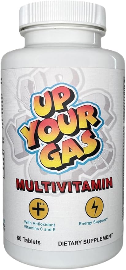 Up Your Gas MULTIVITAMIN - 60 Tablets. Comprehensive Whole Foods Based Nutritional Support for Well-Being Energy Immunity and More.