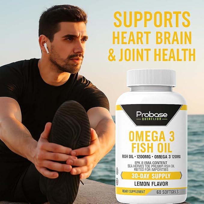 Probase Nutrition Omega 3 Fish Oil 30 Softgels 30-Day Supply