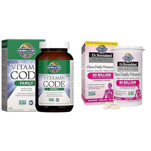Garden of Life Multivitamin Family Formula 120 Capsules &amp Dr Formulated Probiotics for Women 30 Capsules Bundle