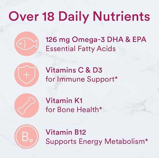 SmartyPants Women's Multivitamin Gummies: Omega 3 Fish Oil (EPA/DHA) Methylfolate CoQ10 Vitamin D3 C Vitamin B12 B6 A K &amp Zinc Inositol Gluten Free (30 Day Supply) 180 Count (Pack of 2
