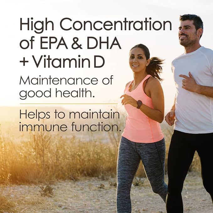 3X Extra Strength Omega 3 Fish Oil Supplements with High EPA and DHA Omega 3 Fatty Acids Fish Oil Supplement with Vitamin D and No Fishy Aftertaste 120 Softgels