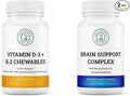 Vitality Boost Bundle: Vitamin D3+K2 &amp Brain Support Complex