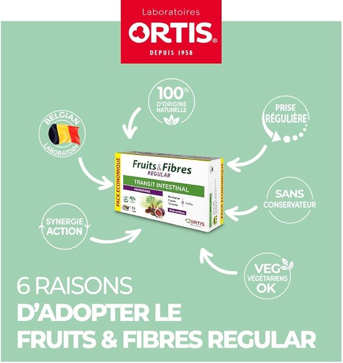 Ortis Fruits &amp Fibres Regular 45 Squares to Chew