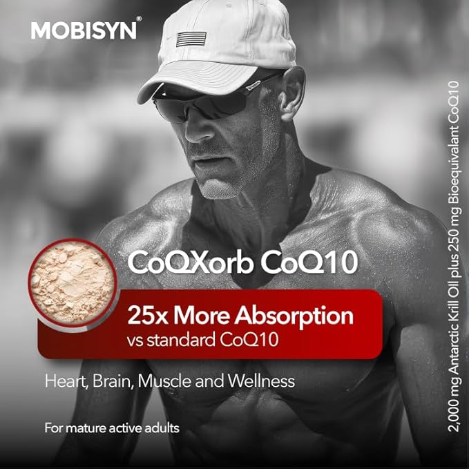 Antarctic Krill Oil 2000 mg Plus 250mg CoQ10 Omega 3 DHA Highest Concentration 56% Phospholipids SupoerbaBoost Astaxanthin Omega 3 Fatty Acid Supplements Supports Heart No Fish Oil 30-Days