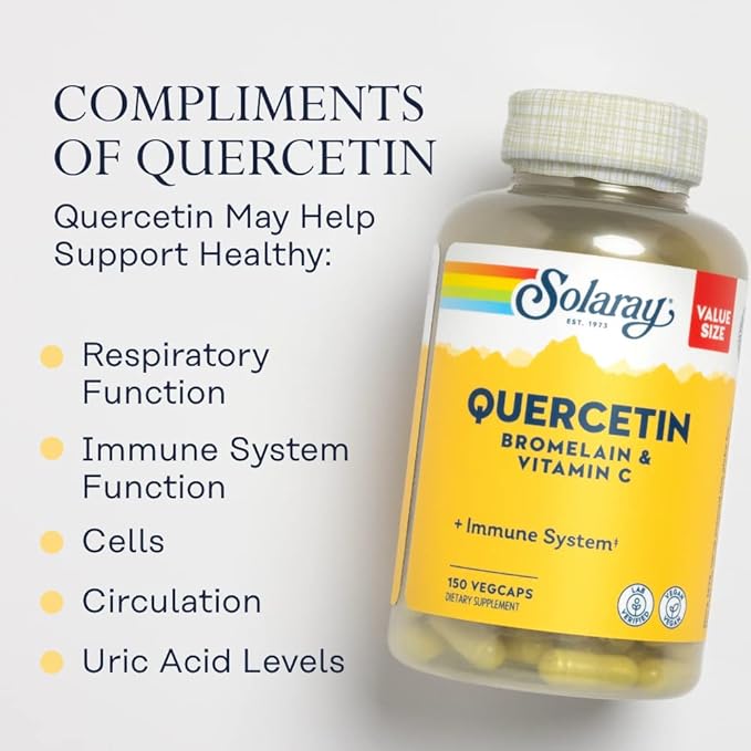 SOLARAY Once Daily High Energy Multiple &amp QBC Plex Bundle | Energy Respiratory &amp Immune Support Formulas | 180 150ct