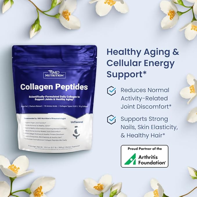 1MD Nutrition Bone Support Bundle - Includes Collagen Peptides and OsteoMD for Comprehensive Bone Support