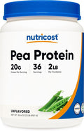 Nutricost Pea Protein Powder (2 LBS) Unflavored - 20g of Vegan Pea Protein Isolate GMO-Free Gluten-Free 36 Servings