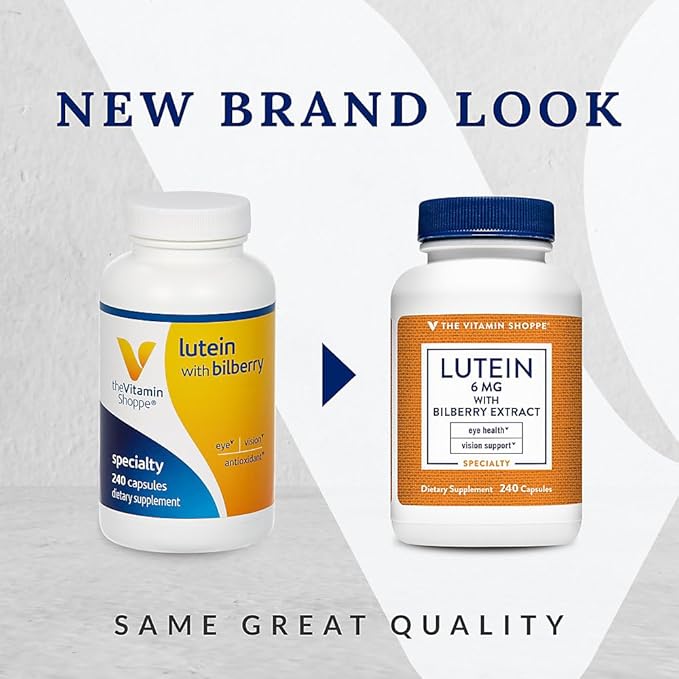 The Vitamin Shoppe Lutein - Eye Health Vision Support &amp Blue Light Protection Carotenoid Antioxidant (240 Capsules)