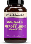 Dr. Mercola Quercetin &amp Pterostilbene Advanced - Supports Respiratory &amp Immune Health - 500 mg Quercetin - High-Bioavailability Formula - Non-GMO Gluten-Free &amp Soy Free - 180 Capsules (90
