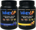 WheyUP Combo Lean Clear Whey Isolate - 24g Protein + 150mg Caffeine - Clear Whey Protein Powder - Sugar-Free - Keto-Friendly - Juice-Style Pre Post Workout Drink - 20 Servings