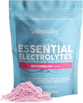 Paleovalley Essential Electrolytes Powder - Full Spectrum Watermelon Electrolyte Powder for Hydration Energy and Muscle Recovery - No Sugar Added - 30 Servings
