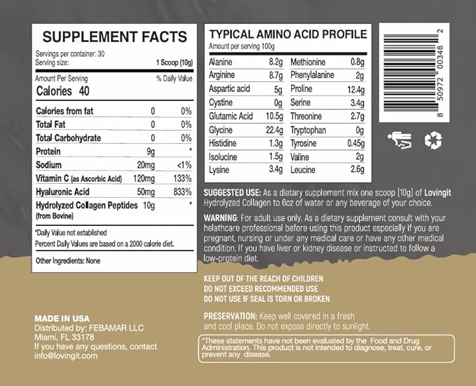 HYDROLYZED Collagen Loving IT Barbara DE REGIL