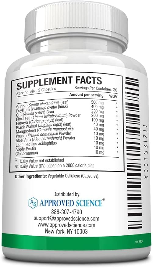 Approved Science Constilex - Rapid Constipation Relief &amp Support from Future Episodes - Promotes Healthy Levels of Bacteria and Strengthens Intestinal Flora - 3 Bottles