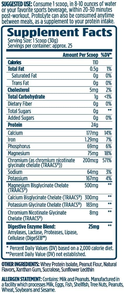 VMI Sports | ProtoLyte Whey Isolate Protein Powder | Low Calorie Whey for Weight Loss and Muscle Gain | Digestive Enzymes | Non-GMO (1.6 lb Vanilla Peanut Butter)