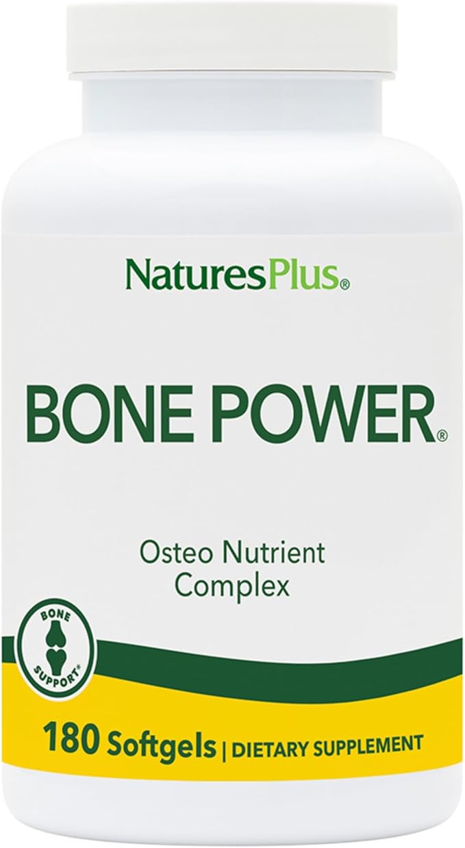 NaturesPlus Bone Power - 180 Softgels - Osteo Nutrient Complex - Dairy Free Gluten Free - 45 Servings
