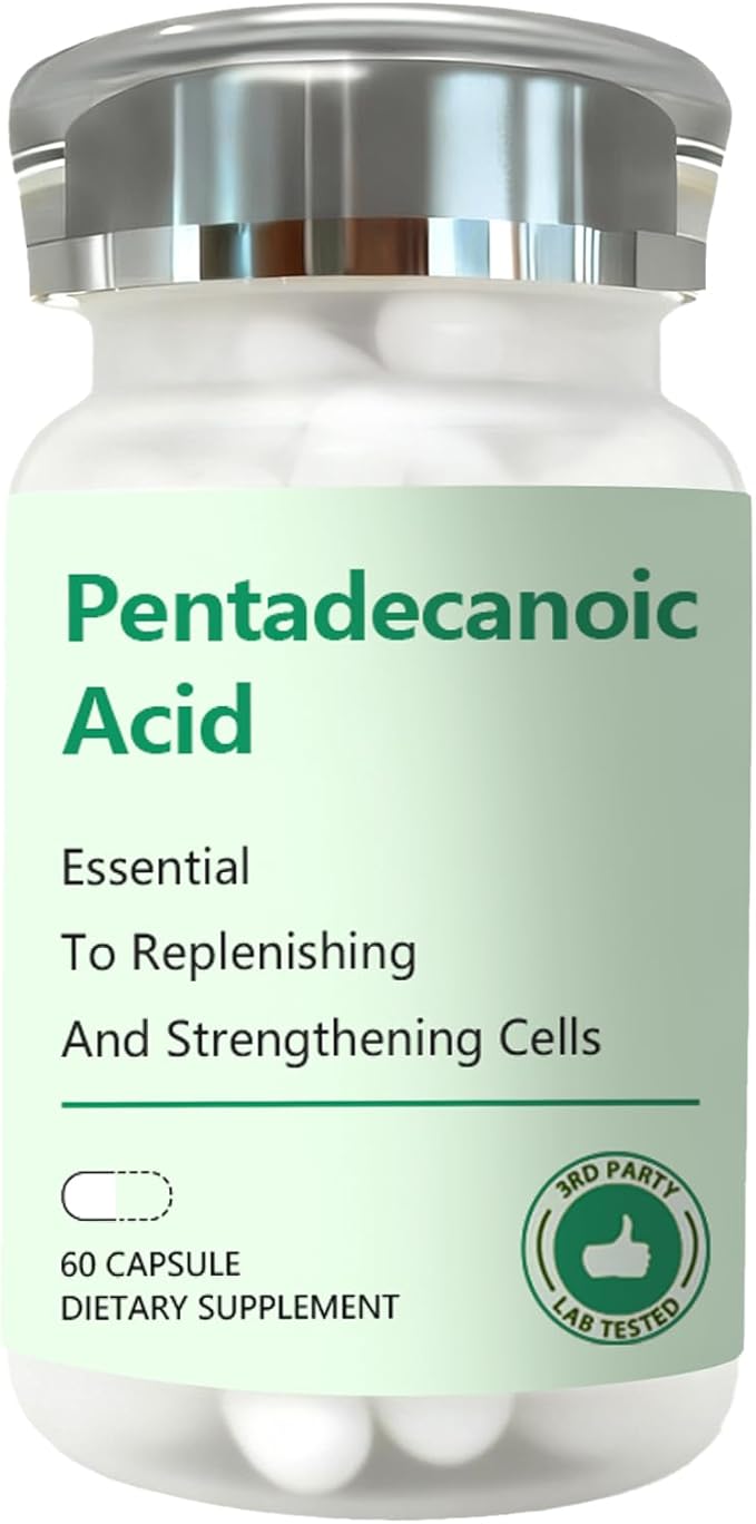Pentadecanoic Acid Pentadecanoic Acid Formula Supplement Sourced from High-Altitude Sheep Milk 60 Capsules