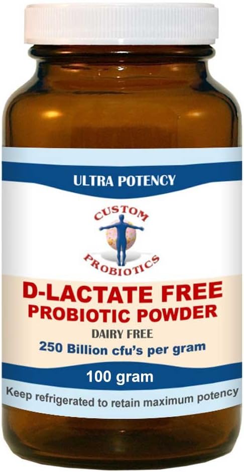 Custom Probiotics D-Lactate Free Probiotics Powder (100 Gram)