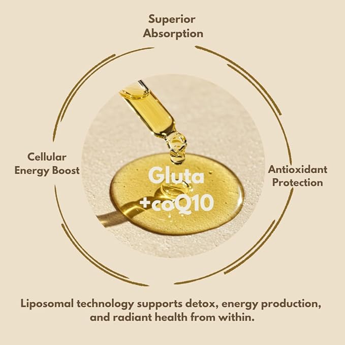 xrim Gluta+CoQ10 – Liposomal Glutathione with CoQ10 PQQ Alpha Lipoic Acid &amp Riboflavin | Antioxidant Support &amp Cellular Function – 30 Servings (2oz Liquid)