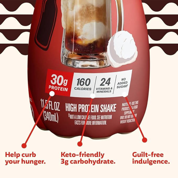 Premier Protein Shake LIMITED EDITION Root Beer Float 30g Protein No Added Sugar 24 Vitamins &amp Minerals to Support Immune Health 11.5 fl oz 12 Pack