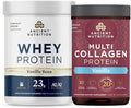 Ancient Nutrition Grass-fed Whey Protein Powder Vanilla Bean 20 Servings + Multi Collagen Peptides Protein Powder Vanilla 24 Servings