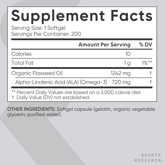 Sports Research® Vegan Multivitamins Pack - Cold-Pressed Flaxseed Oil w/ 720 mg Omega-3 + Vitamin D 5000iu &amp Mk7 Vitamin K 100mcg + High Potency Vitamin C 1000 mg Supplement