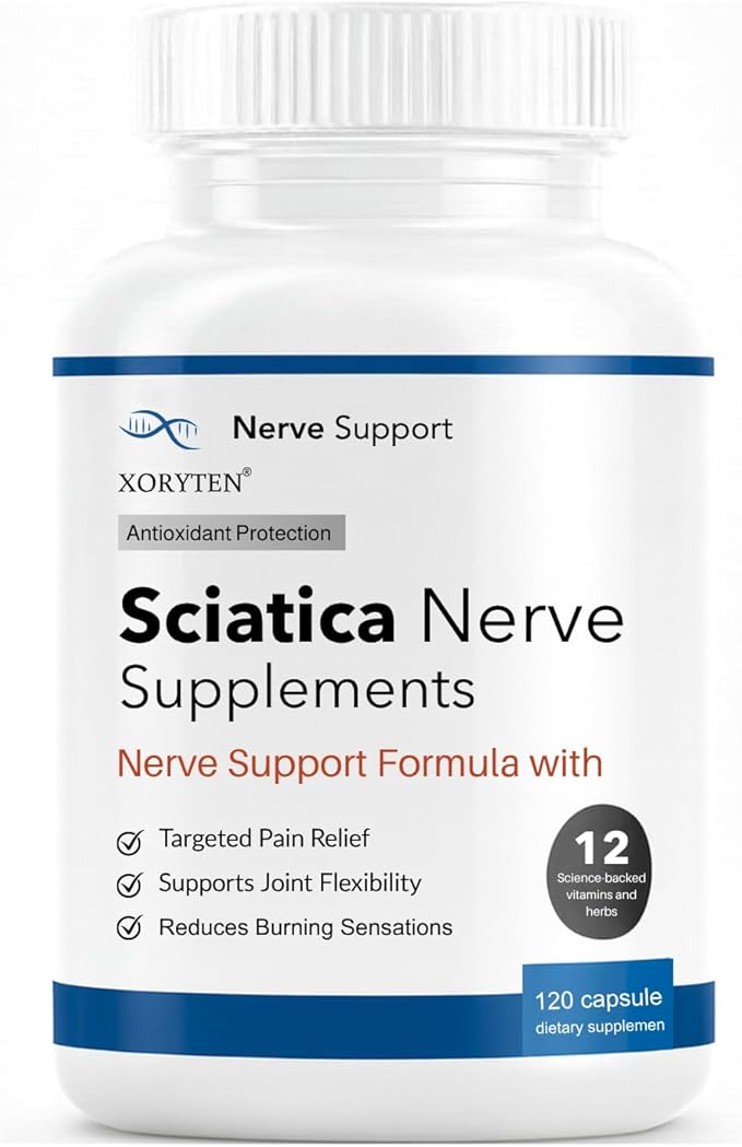 Sciatica Nerve Pain Relie | Botanical Extracts | Carefully Selected Ingredients Premium Quality 120 Capsulesf