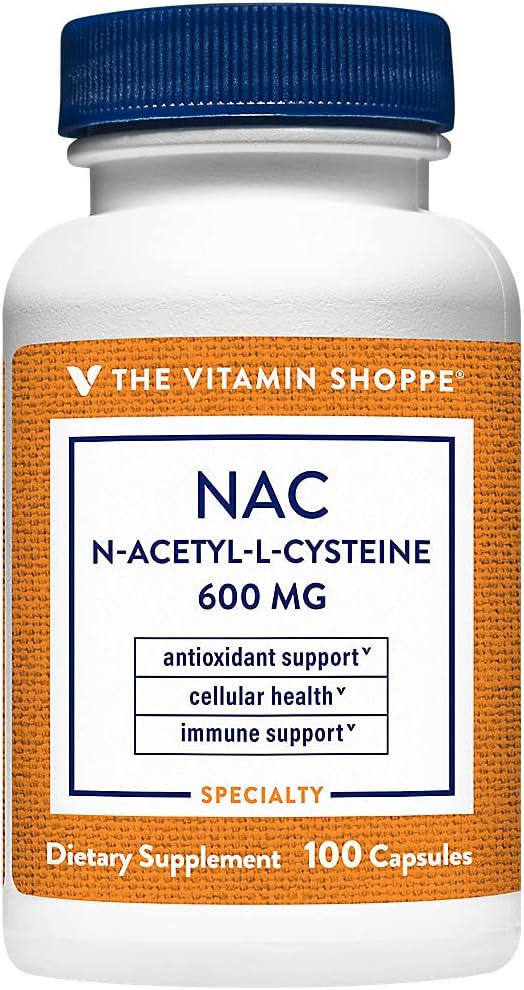 The Vitamin Shoppe NAC N-Acetyl-L-Cysteine Promotes Cellucor Health Immune (100 Capsules)