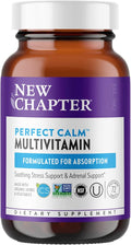 New Chapter Calming Supplement -Perfect Calm Multivitamin for Stress + Mood Support with B Vitamins + Holy + Lemon Balm + Organic Non-GMO Ingredients Basil 72 Count (Pack of 1)