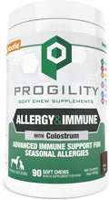 Progility Allergy &amp Immune Supplement for Dogs – Advanced Daily Immune System &amp Seasonal Allergy Support with Probiotics Soft Chews (90 Count)