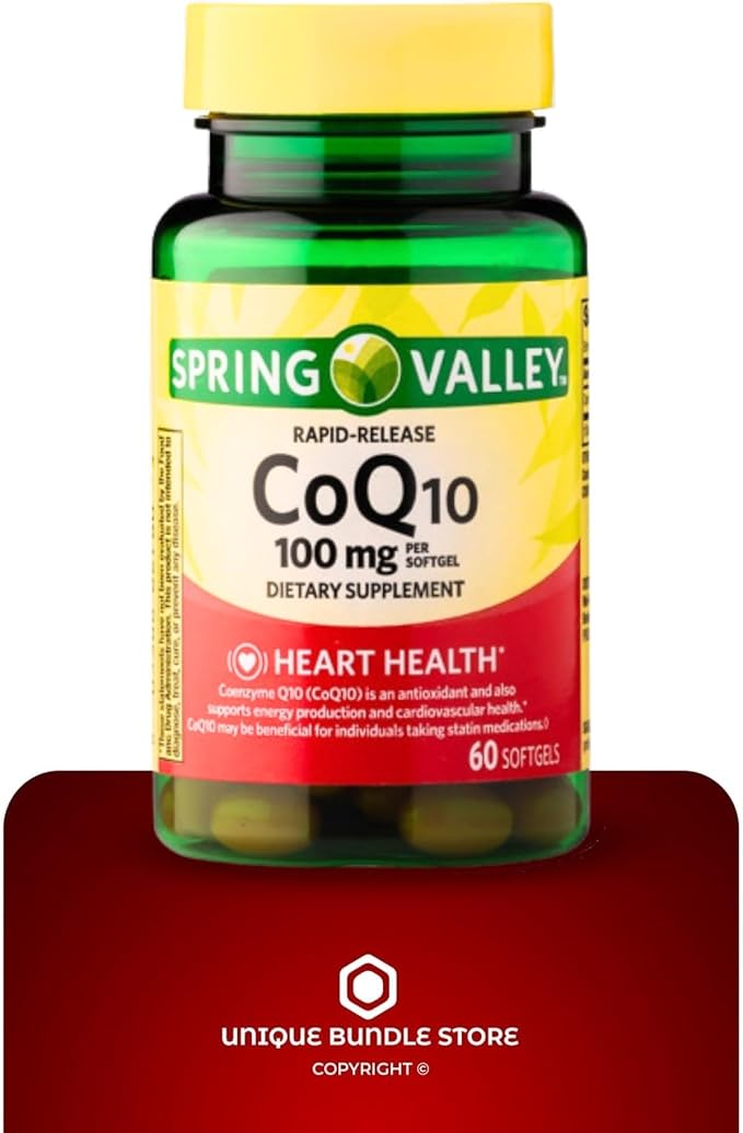 CoQ10 100mg – 60 Rapid Release Softgels Coenzyme Q10 Supplement Co Q10 100mg Capsules Antioxidant for Energy and Cardiovascular Health (Pack of 2)
