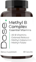DOSE - Methyl B Complex Essential Vitamins for Daily Wellness - Supports Energy Immunity and Overall Health