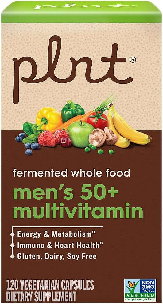 plnt Fermented Whole Food MenaTMs 50+ Multivitamin (120 Vegan Capsules)