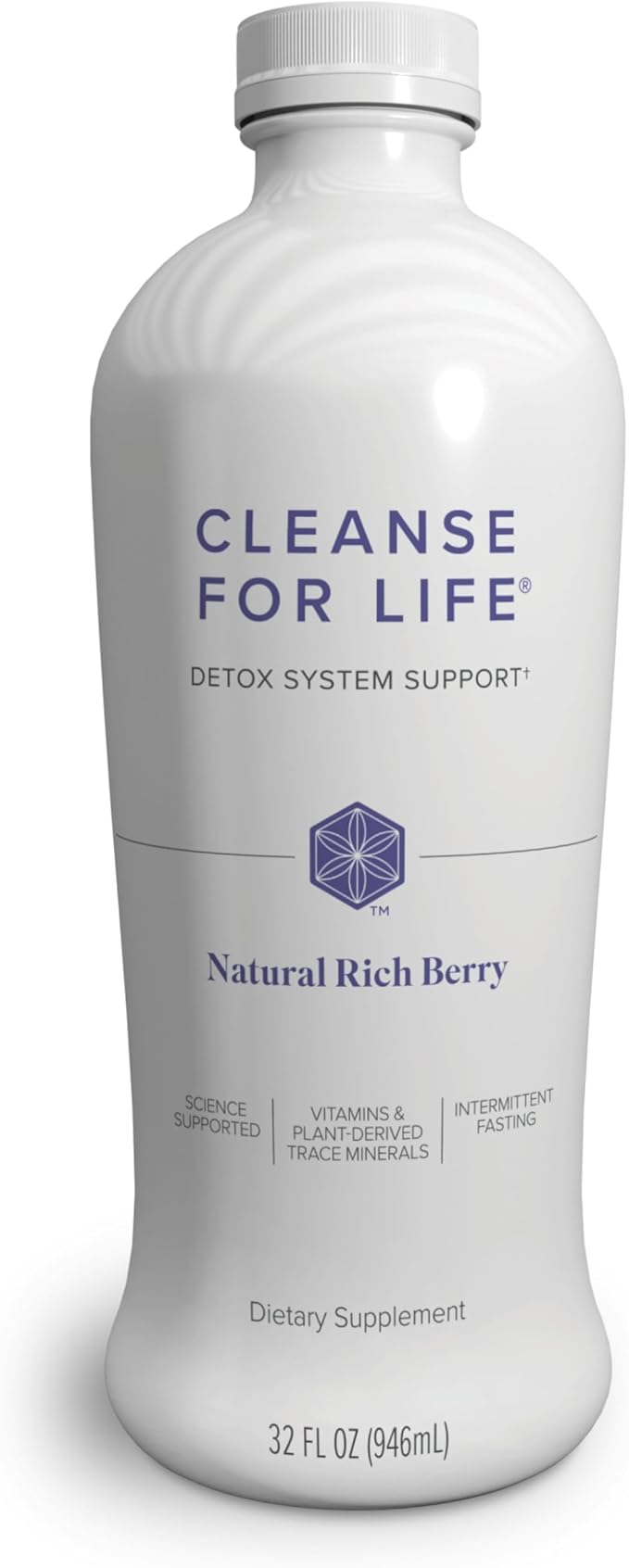 Isagenix Cleanse for Life - Detox Cleanse Drink with Vitamin B12 Niacin and Vitamin B6 for Overall Wellness - 32-Ounce Bottle (Natural Rich Berry Flavor) Packaging May Vary