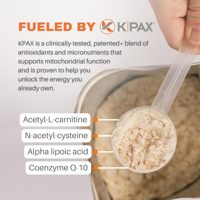 K* PAX KPAX Immune Protein Blend Mitochondrial Support Formula + Green Superfood and Probiotics Vanilla 2 -Pound