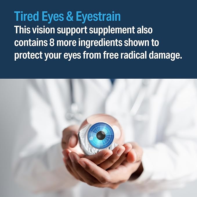 Advanced Bionutritionals – Advanced Vision Formula Supplement Healthy Vision Eye Function Support Eye Vitamins Lutein Zeaxanthin Vitamin A C Zinc Gluten Free Dairy Free Vegan (60 Tablets)