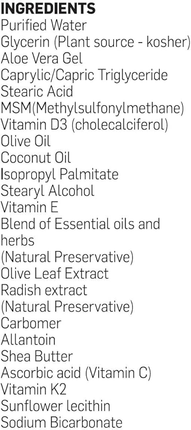 BIOLABS PRO All Natural Vitamin D3 15000IU Vitamin D Cream - Maximum Strength - Fight Vitamin D Deficiency Naturally - with Vitamin K2 &amp Olive Leaf Extract - Safe &amp Effective (15000IU - 3.0oz