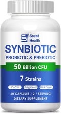 Probiotics 60 Billion CFUs 10 StrainsSupports Digestive &amp Immune | Non-GMO Gluten-Free 60 Capsules