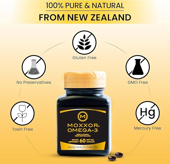 Omega 3 New Zealand Green Lipped Mussel Oil Soft gels for Joint Support and Mobility Heart &amp Immune Support No Fishy Aftertaste 4-Pack 240Soft gels 2-Soft gels Per Day 120 Day Supply