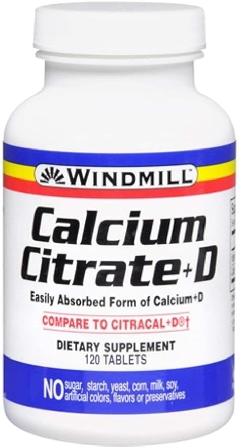 Windmill Calcium Citrate + D Tablets 120 Tablets (Pack of 10)