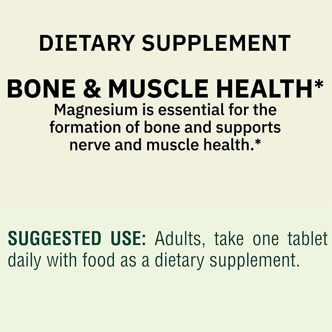 Magnesium Oxide 400mg Supplement for Bone Muscle &amp Heart Health – Extra Strength Magnesium Tablets – 250 Count 8+ Month Supply + Better Idea Sticker with Full Guide Access