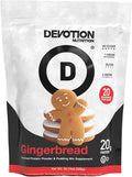 Devotion Nutrition Protein Powder Gingerbread – 20g Whey Isolate &amp Casein Protein Blend – No Added Sugar Low Carb Gluten-Free Keto-Friendly 1g MCT Kosher – 20 Servings
