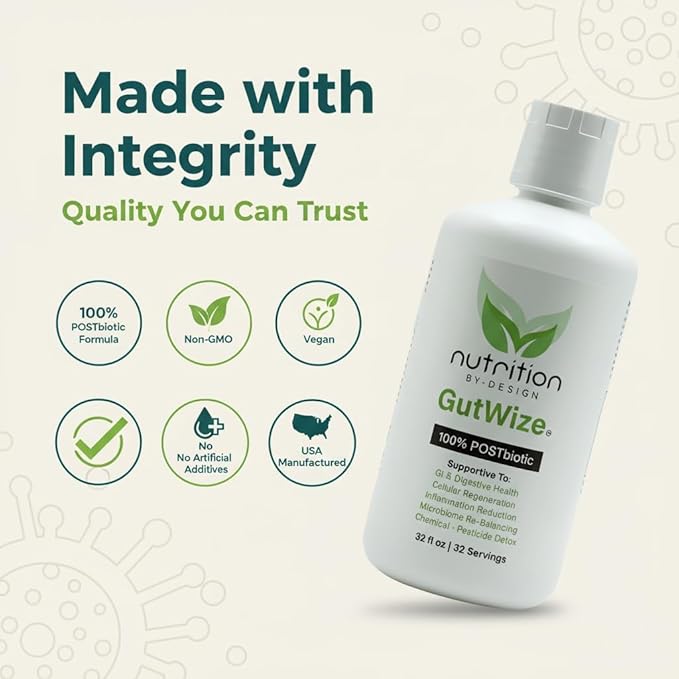 GutWize Total Health Bundle – 2 Bottles 100% Postbiotic + 2 Bottles Humic/Fulvic Blend – Gut &amp Digestive Support Microbiome Balance Natural Wellness Supplement Pack