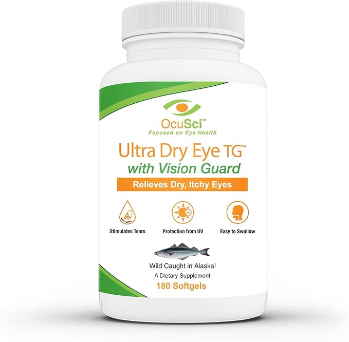 Formulated for Dry Eyes Mini-softgels of Ultra Pure Omega-3 Black Currant Oil Maqui Berry Lutein Zeaxanthin Vitamins B12 and D3 (2 Month (180 mini softgels)