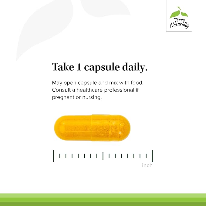 Terry Naturally CuraMed 500mg - Antioxidant Supplement for Brain &amp Immune Health Support - Supplement with Curcumin &amp Turmeric Essential Oil - Herbal Liver Support - 60 Capsules