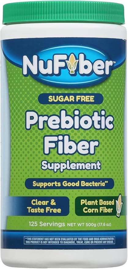 Fiber Supplement Daily Prebiotic Fiber 125 Servings Clear Grit &amp Taste Free No Gluten &amp Sugar Plant Based Corn Powder to Support Digestive &amp Gut Health