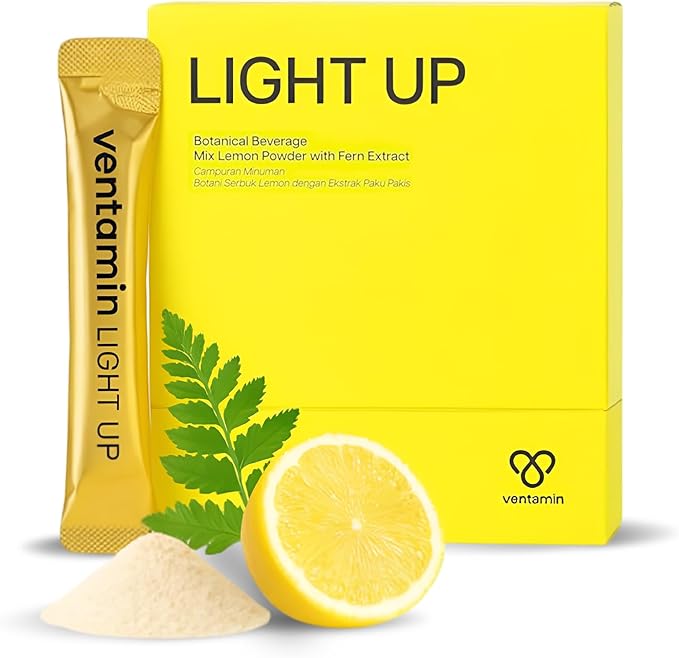 Light Up – Antioxidant Skin-Brightening Supplement with Vitamin C Plant-Based Extracts &amp Hydrating Support – Lemon Green Tea Flavor – for Even Tone Dark Spot Reduction &amp Glow – 30 Sachets