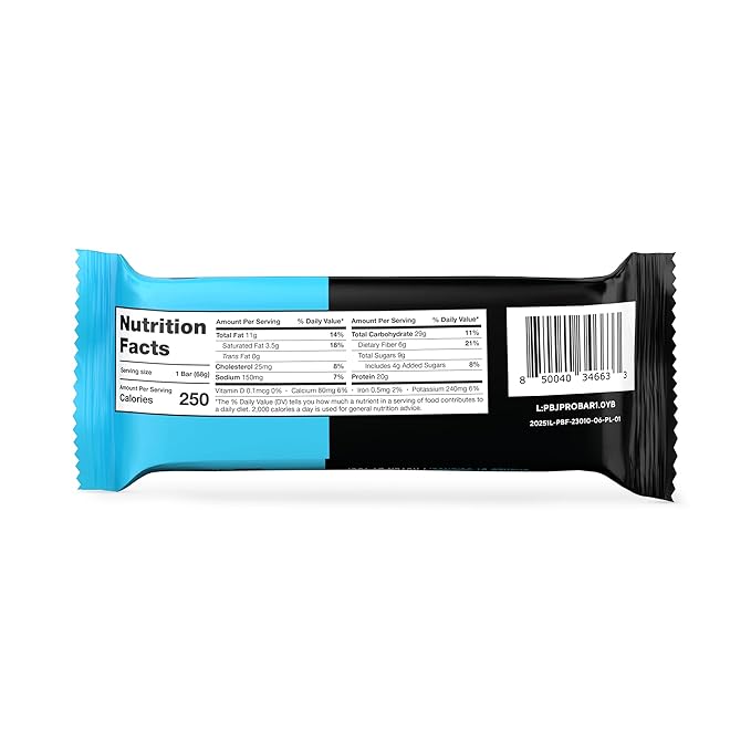 Legion Protein Bar Peanut Butter Jelly - 100% Whey Protein Soy Free Protein Bars with Prebiotic Fiber - Low Fat Healthy Protein Bar - Gluten Free Naturally Flavored Low Sugar Protein Bars (12 Count
