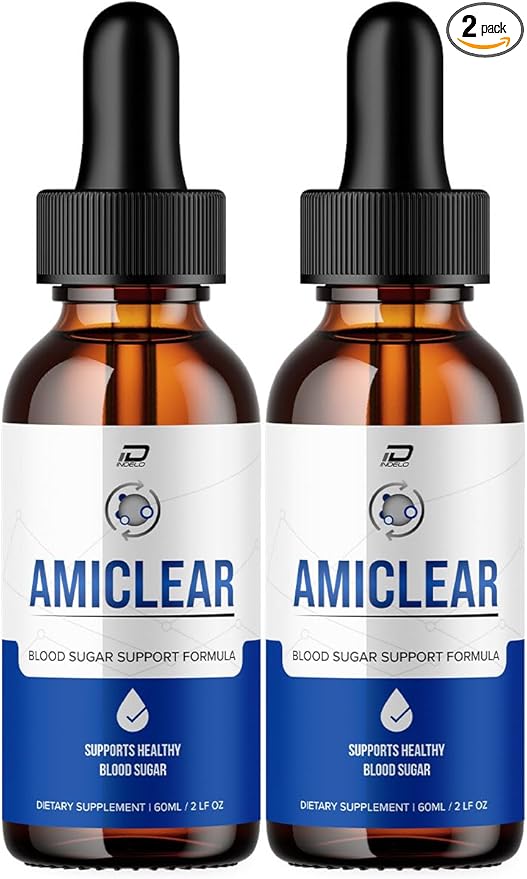 Amiclear Drops Healthy Formula - Dietary Supplement Drops - Extra Strength Amiclear Liquid Drops Grape Seed Amiclear Drops Reviews (2 Pack - 120 ML)